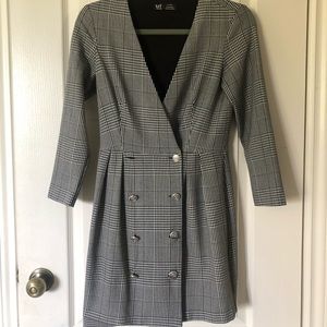 Zara Plaid Blazer Dress